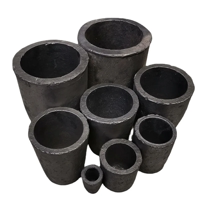 1Pcs Silicon Carbide Graphite Crucible High Temperature Resistant Molten Copper Aluminum Gold Silver Small-scale Casting