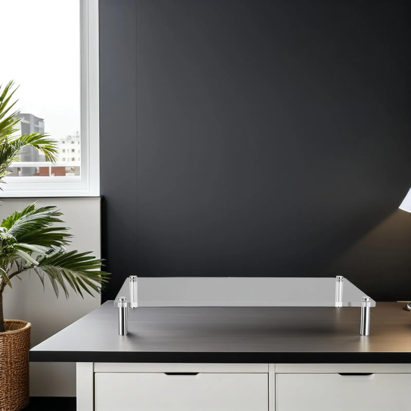 

Подставка-увеличитель для монитора 50*24 см, прозрачная акриловая настольная подставка, современная прозрачная полка для ноутбука