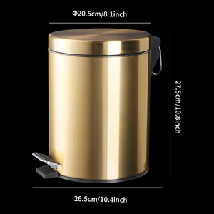 أعلى 6 مبيعات سلة مهملات الحمام الذهبية - رقم 4