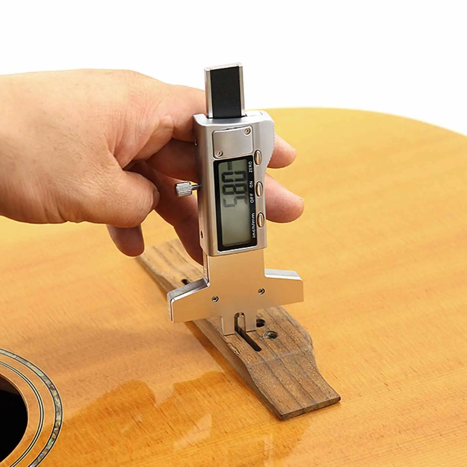 

Guitar String Distance Ruler Gauge Measurement Accurately Versatile Use Metal Easy to Use Repair Tool Measurement for Guitar