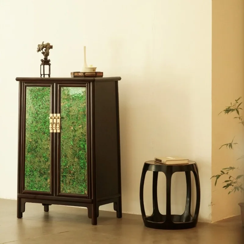 Rounded corner cabinet, Chinese A-shaped cabinet, high-grade solid wood antique storage locker