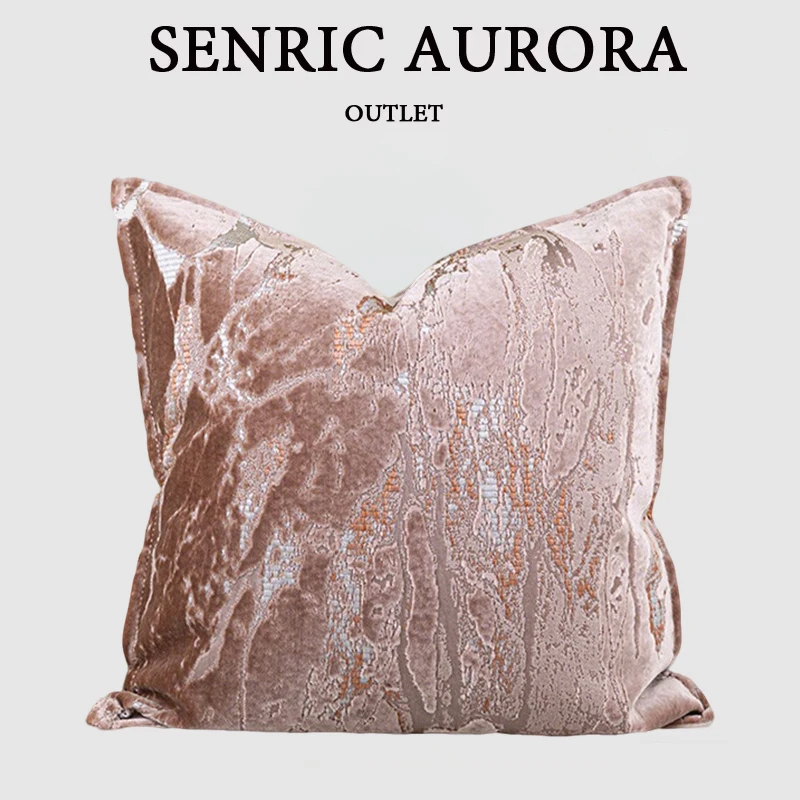 Design Luxury Cushion Cover 30x50 50x50cm Pink Velvet Square Pillowcase For Home Hotel Bed Living Room Sofa