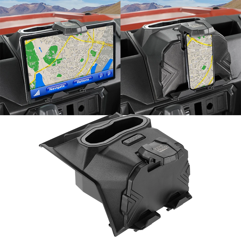 

Крепление для планшета KEMIMOTO, совместимое с Polaris Ranger XP 1000 2018-2022 2023, GPS-держатель для телефона iPad, крепление с ящиком для хранения