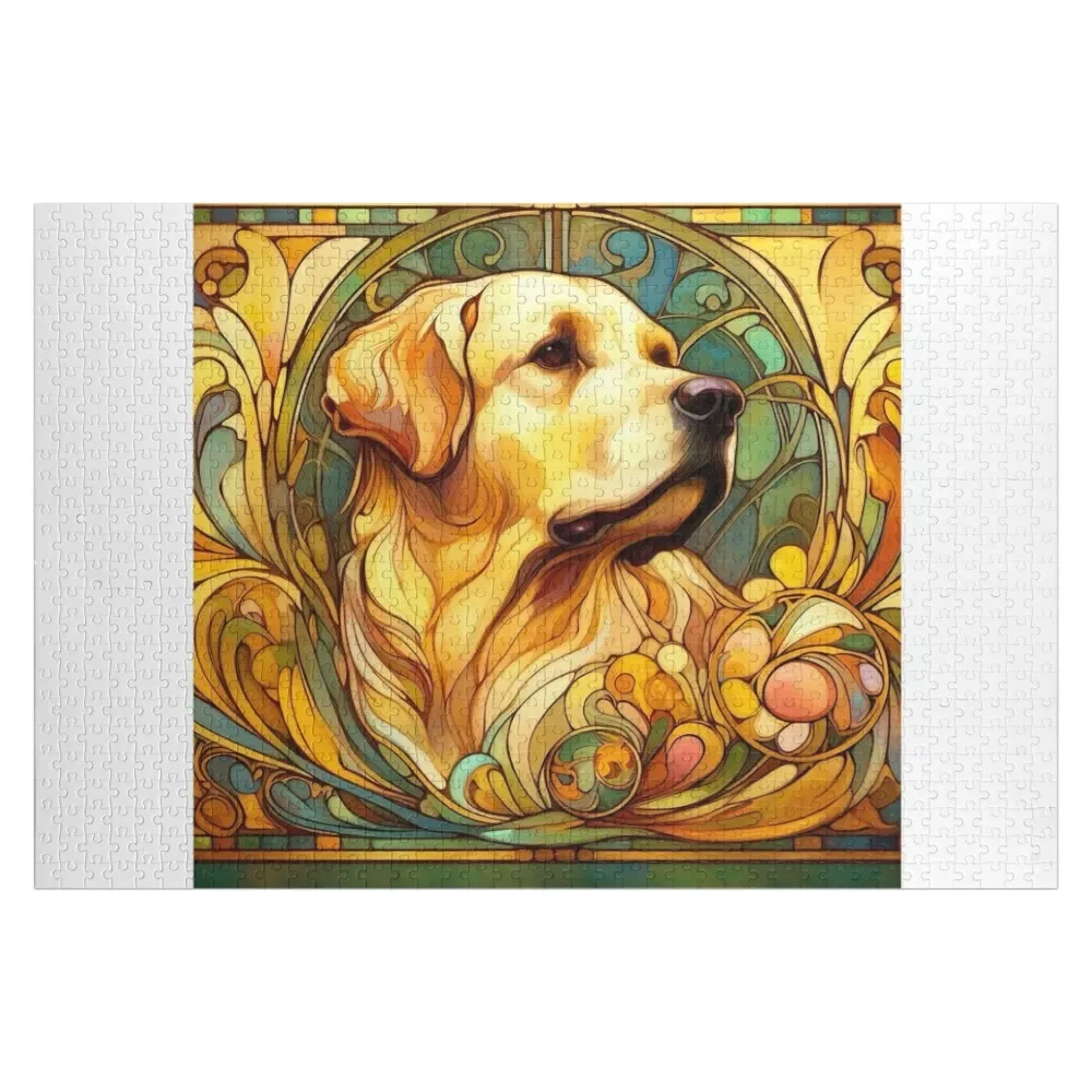 

Паяный желоб - Majestic Golden Retriever в витраже Пазл на заказ Подарки Дети Woodens Для взрослых Пазл