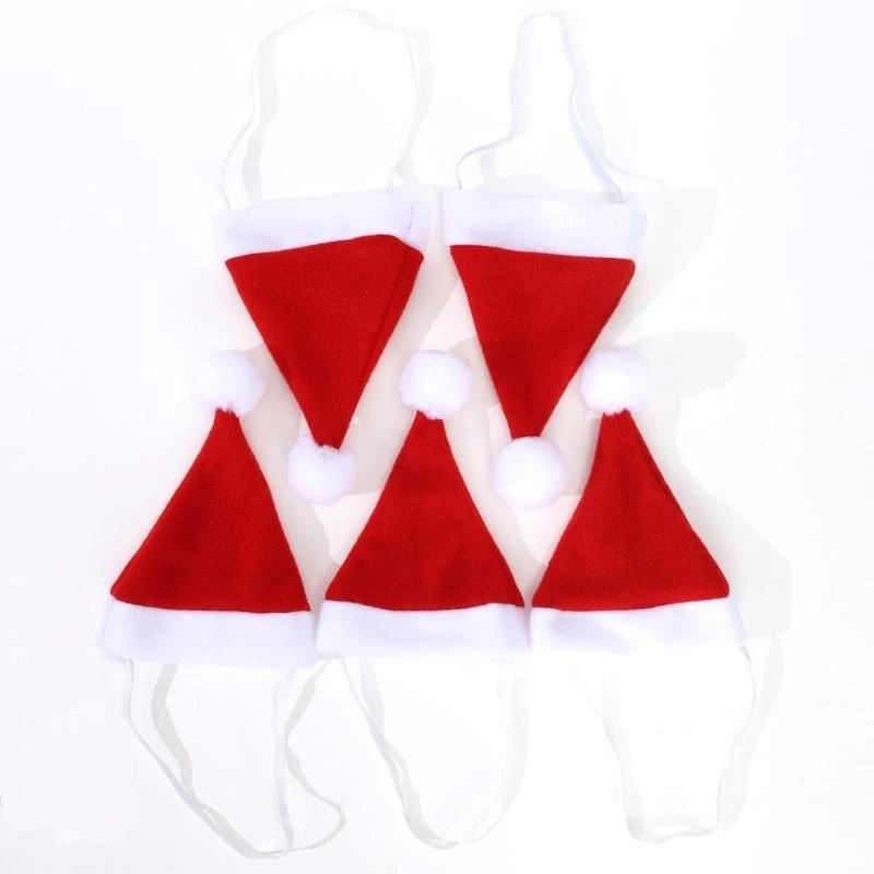 Rose Fleece Costume Set Santa Hat Scarf Canines - Image 5