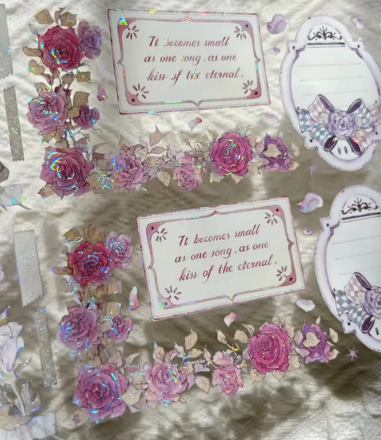 

Vintage Plant Book Rose Floral Washi PET Tape for Card Making DIY Scrapbooking Plan Decorative Sticker