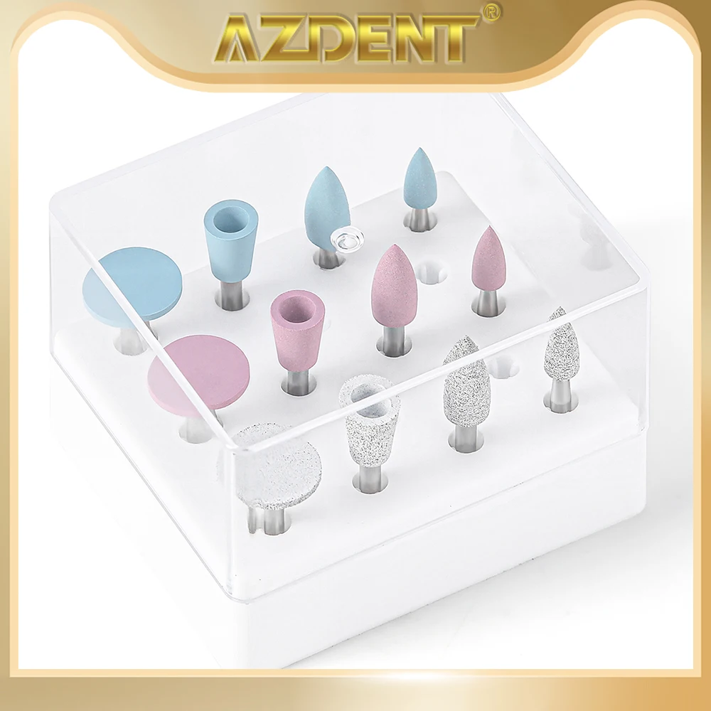 

AZDENT 12PCS/Box Dental Silicone Polishing Kit RA 2.35mm Polisher for Low Speed Hanpiece Composite Polishing Lab Tools Dentistry