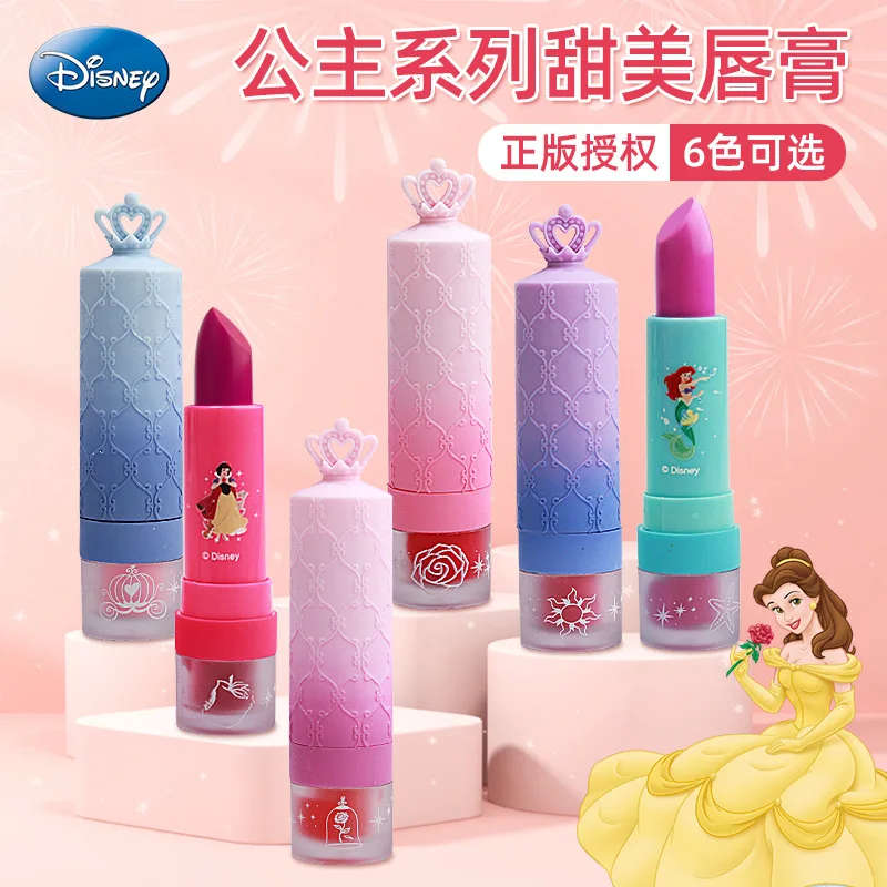 Disney New girls princess elsa real lipstick Cosmetics Make up box set snow White Beauty toys kids Christmas toy gift