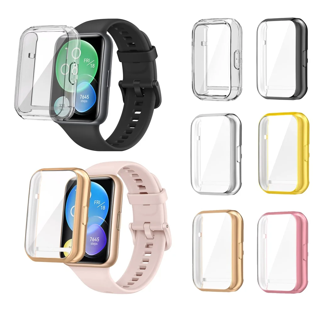 TPU Case for Huawei Watch Fit2 fit 2 smartwatch soft plated shiny Slim Cover