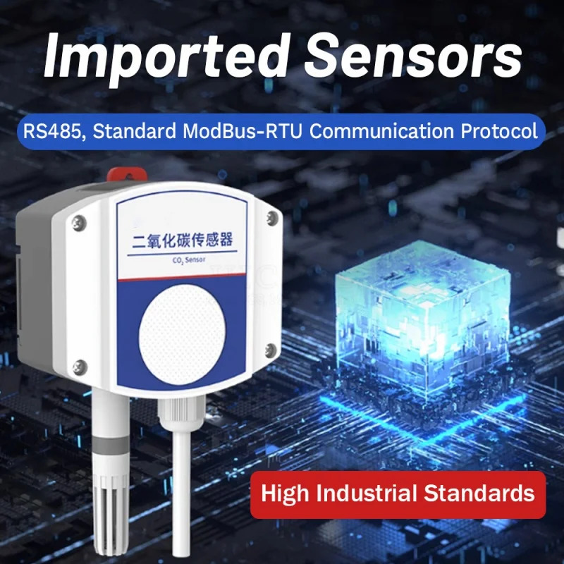 

CO2 Sensor Agricultural Greenhouse Monitoring IP65 Infrared Detection CO2 Gas Concentration Detector Transmitter Sensors RS485