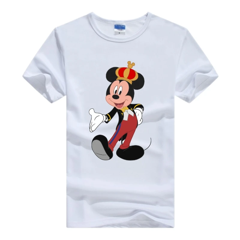 Kawaii Mickey Mouse Tops Disney Cartoon Tshirts Summer Tees Women Plus Size Y2K Clothes Half Sleeve O-Neck Blouse Child T-shirts