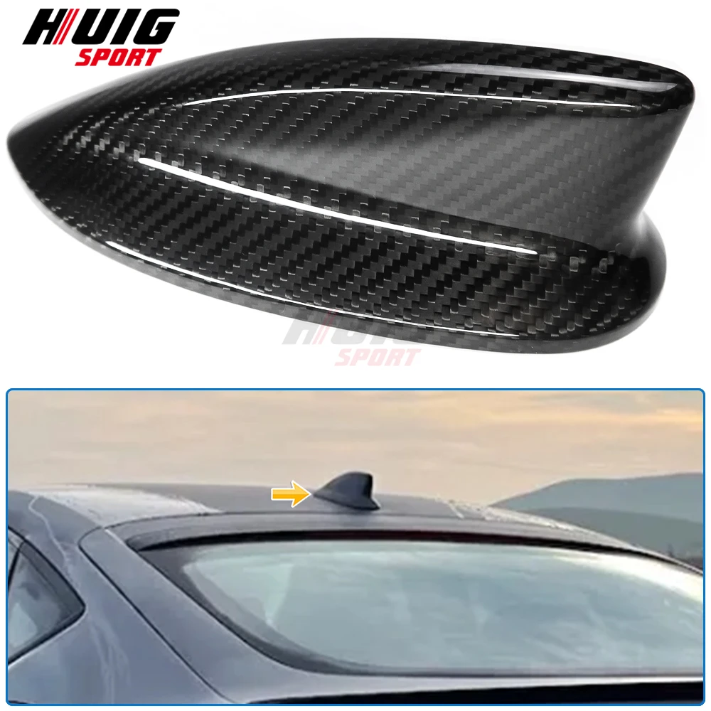 For Acura Integra Type S A-Spec 2022-2025 Carbon Fiber Exterior Car Antenna Roof Shark Fin Aerials Covers Trim  Accessories