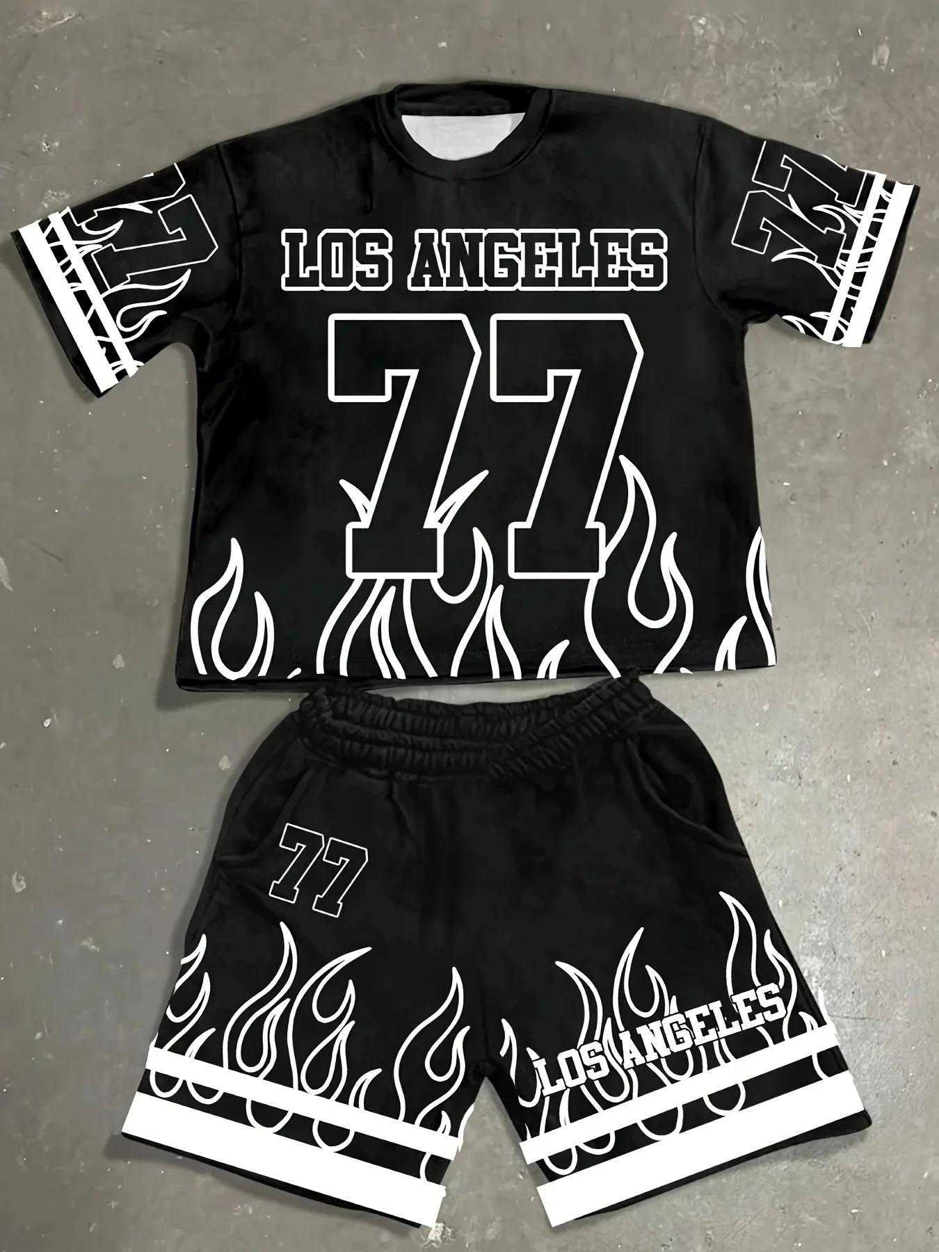 

Short Sleeve Shorts Suit Trendy Street Sports Men's Summer