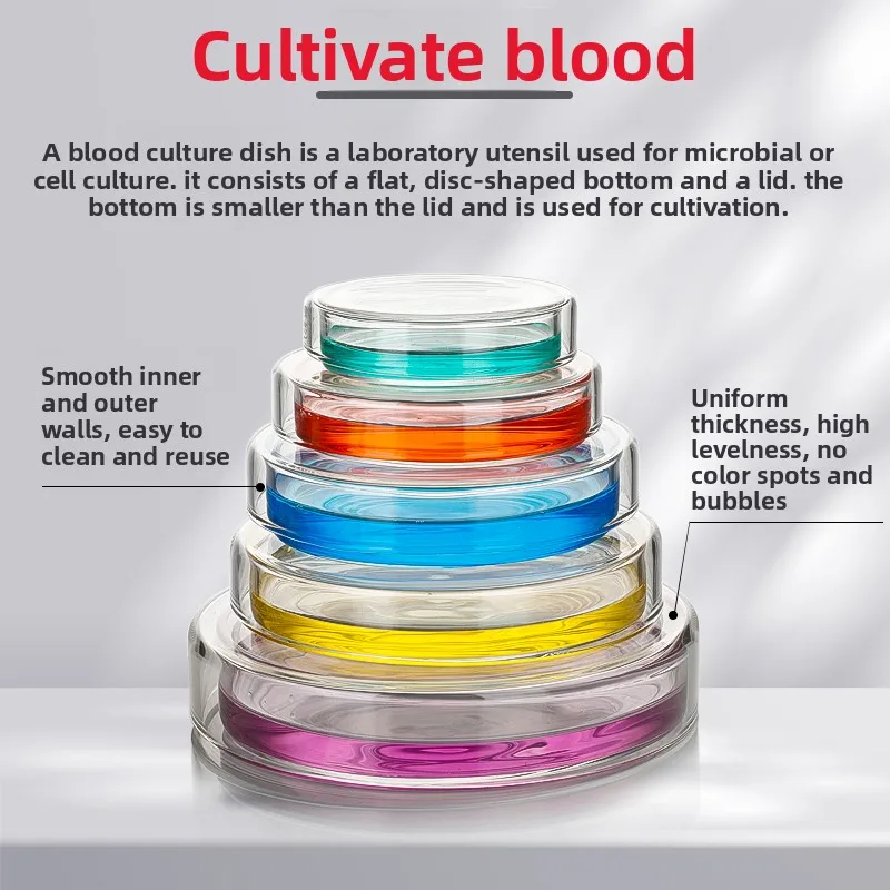 120mm 150mm Glass Petri Dish for Bacteria Cell Culture Lab Use High Quality