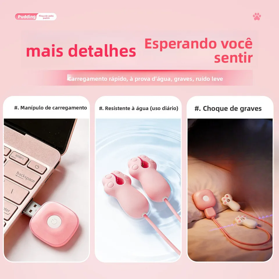 Electric Wearable Nipple Clip Vibrator G-spot Massage Stimulator Erotic Tease Nipple Breast Masturbator Female Adult Sex Product