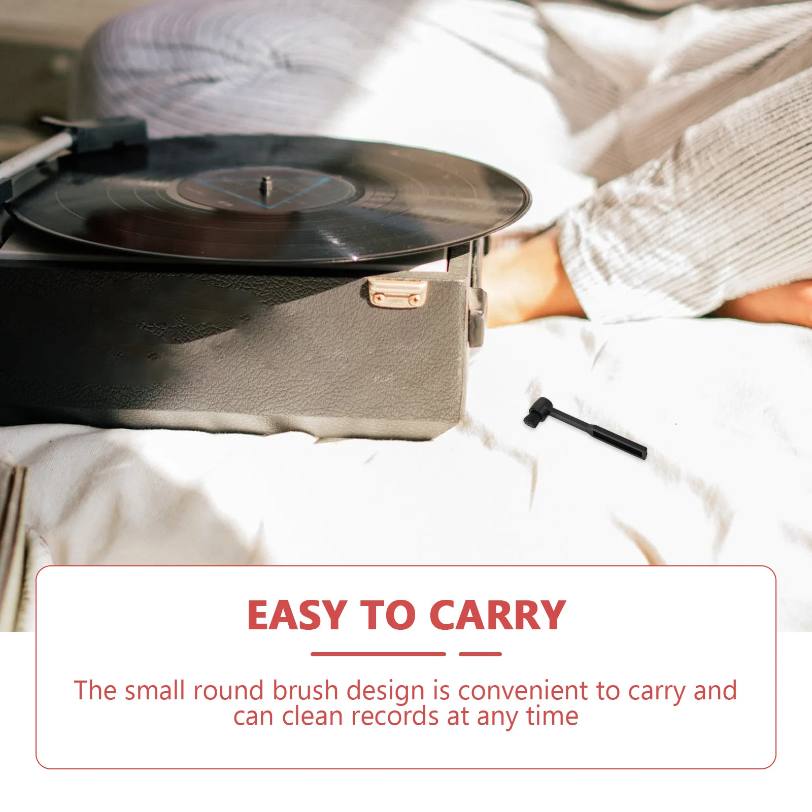 Vinyl Records Cleaner Soft Brush Anti-Static Hanging Record Player Tool Scratch-Free Sound Record Cleaning Brush