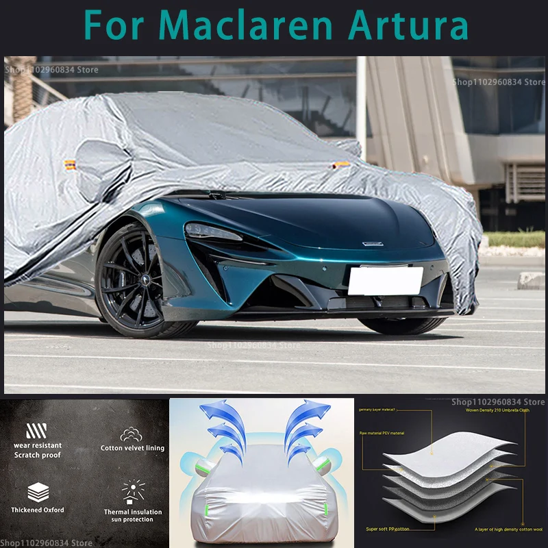 For Mclaren Artura 210T Full Car Covers Outdoor Sun uv protection Dust Rain Snow Protective  Auto Protective cover