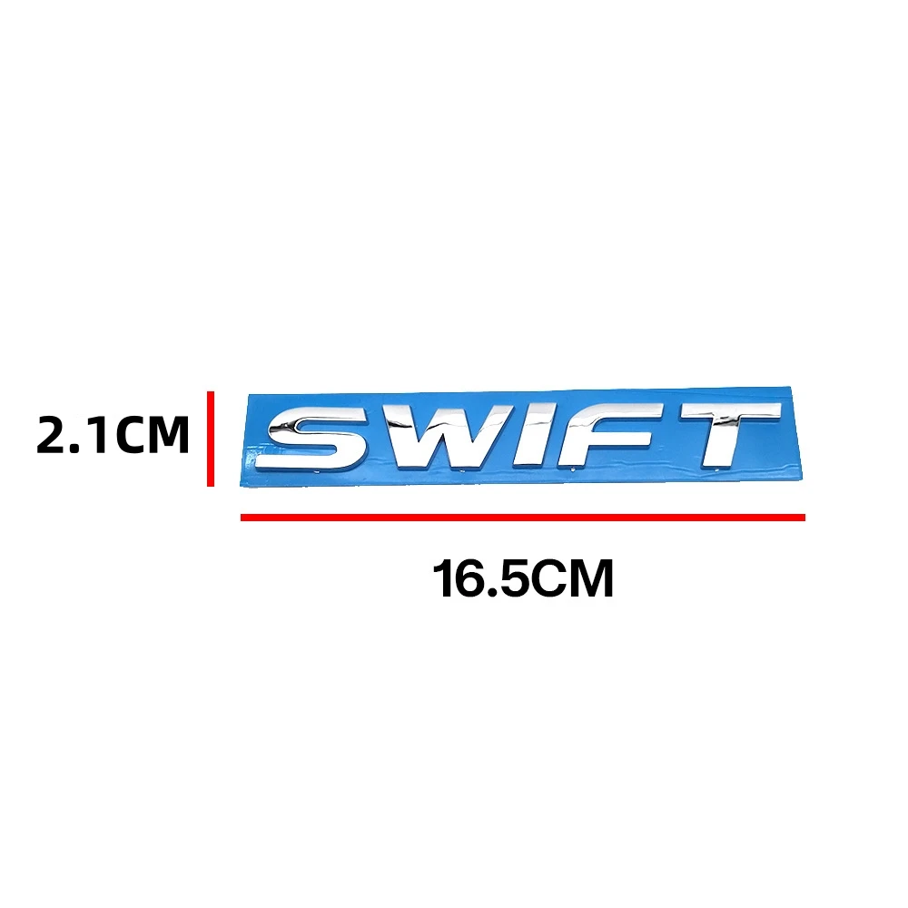 1pcs Black / Silver 3D ABS Car Trunk Tail SWIFT Letter Logo Decorative Decals Sticker Emblem Auto Styling Accessories for Suzuki