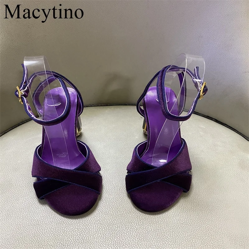 New Women Pumps New Shoes Sexy High Heels Ladies Party Pumps 2022 Special Arrivals Wedding Purple Green Color Sandals