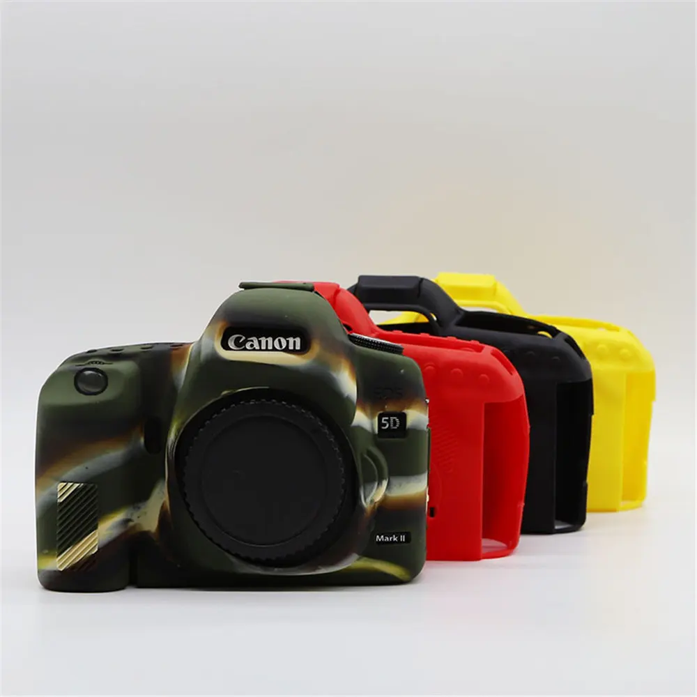 5D2 Soft Silicone Armor Body Case For Canon EOS 5D2 5D Mark II Camera Rubber Cover Skin