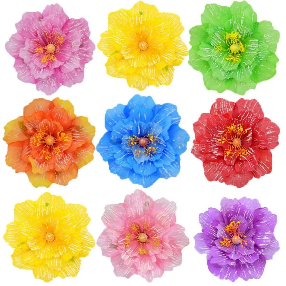 

17/20/30/40/50cm Peony Flower Dance Props Colorful Creative Performance Kindergarten Dance Performance Cloth Hand held Flower