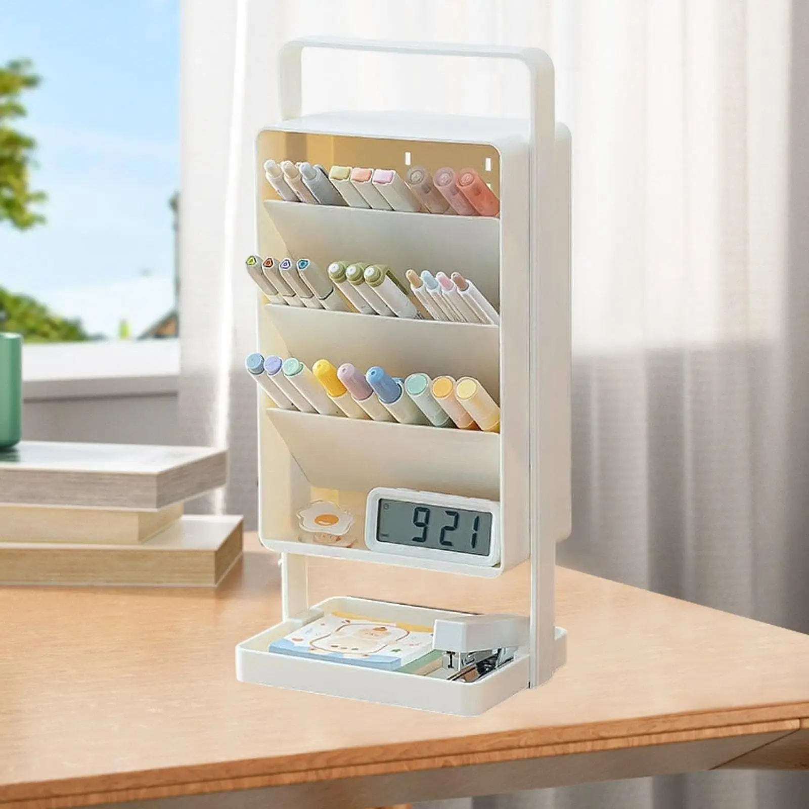 

Desktop Pen Holder Portable Organization Creative Makeup Brush Holder Storage Organizer for Home College Stationery Dorm Kids