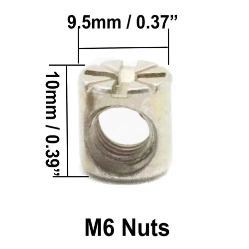 Imagen 2 del producto Juego de tuercas Phillips para muebles, 50 Uds., tornillos con cabeza hexagonal M6x40/50/60/70/80mm para cama de madera, silla, escritorio, cuna, Kit surtido