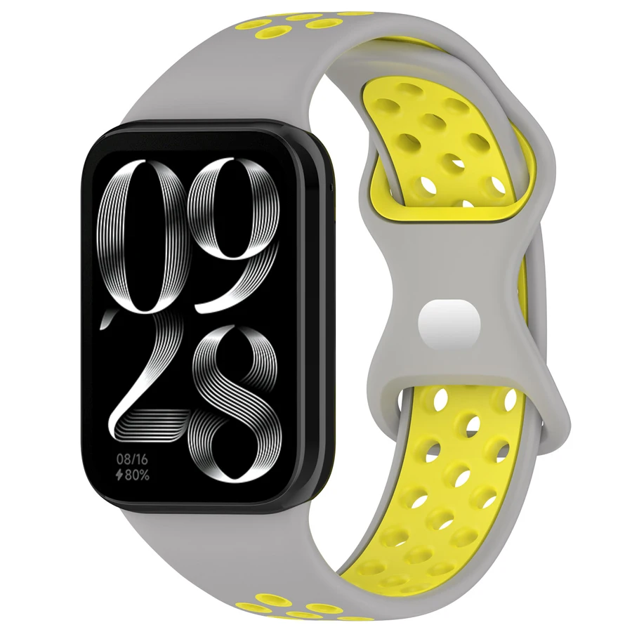Ademend siliconen horlogebandje voor Redmi Watch 4 5 6 Sport, verwisselbare armband polsband voor Xiaomi Mi Band 8 Pro/9 Pro/10 Pro bandje