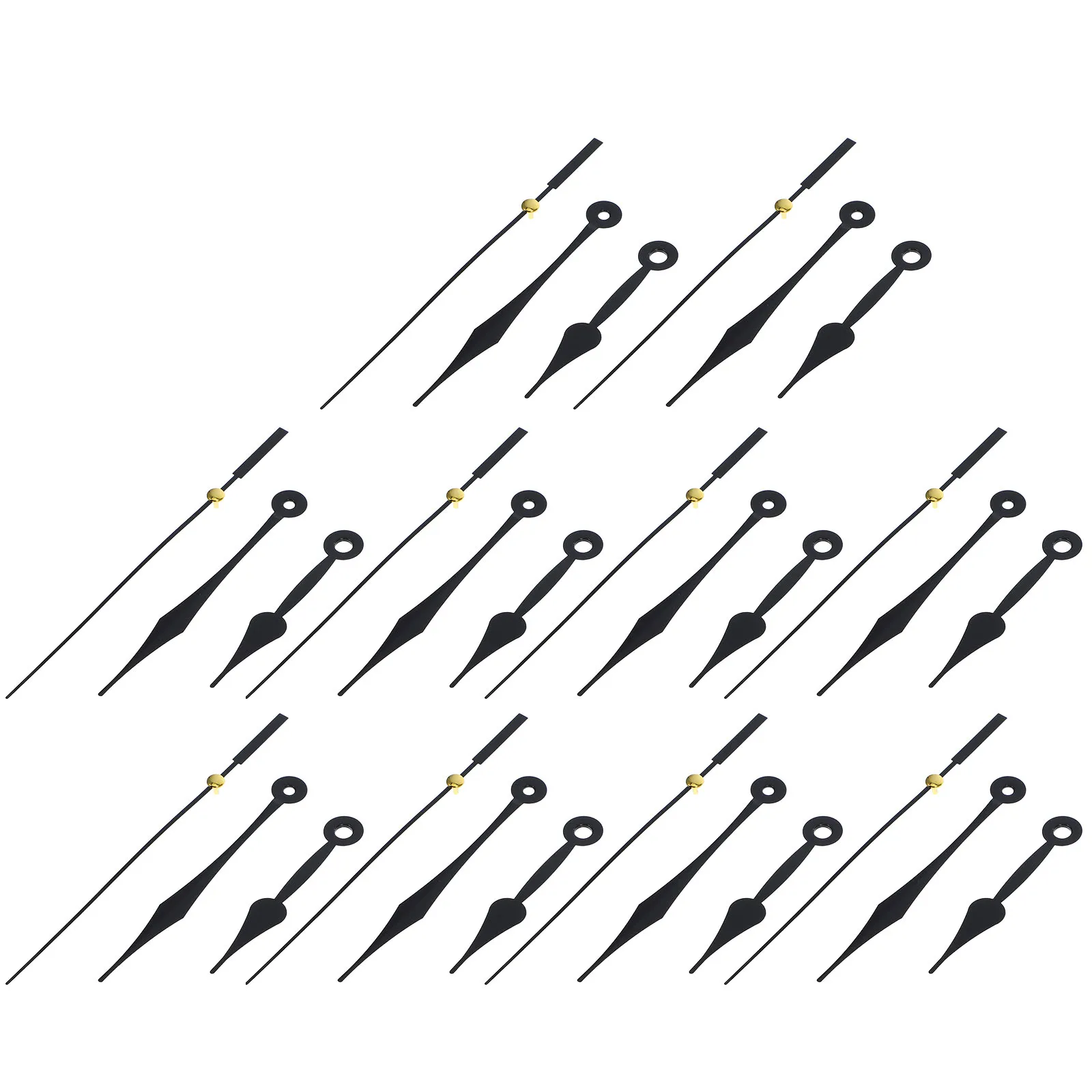 

10Sets Elegant Clock Hands Kit Household Clock Parts Precision Plastic Pointers for Watchmakers and DIY Enthusiasts