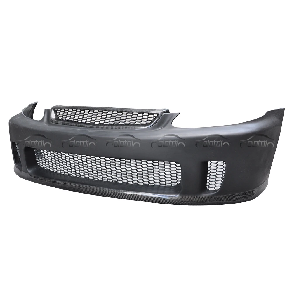 N1 Style K8 1999-2000 FRP Front Bumper Body Kit Carbon Front Lip Grille for Honda Civic EG EK Type R Front Bumper Auto Tuning