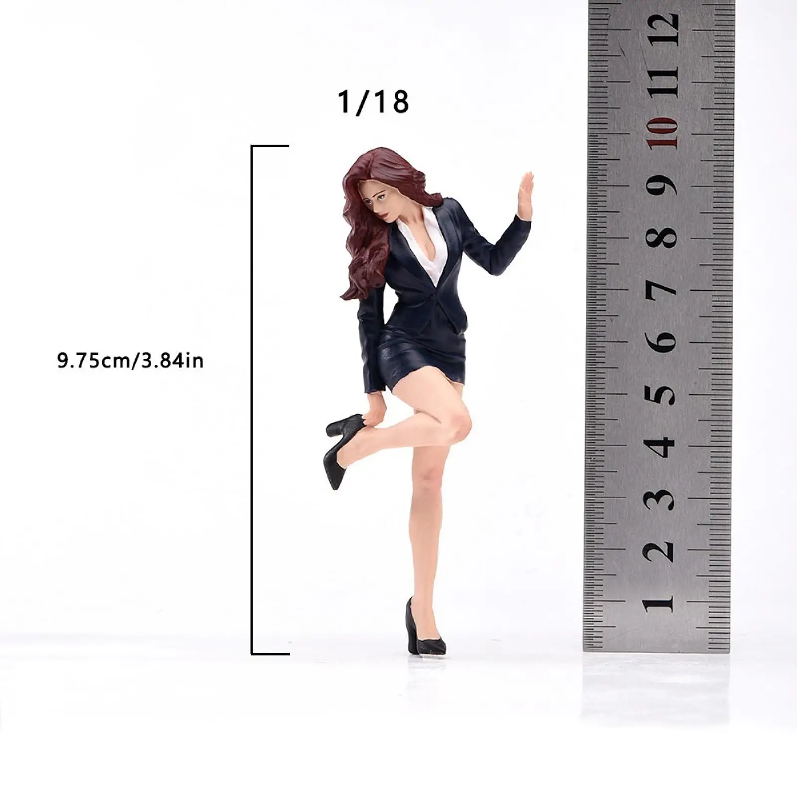 Woman Figure Model Tiny People Scene Props Hand Painted Desk Decoration Realistic People Figures Collectible Figure Saleswoman