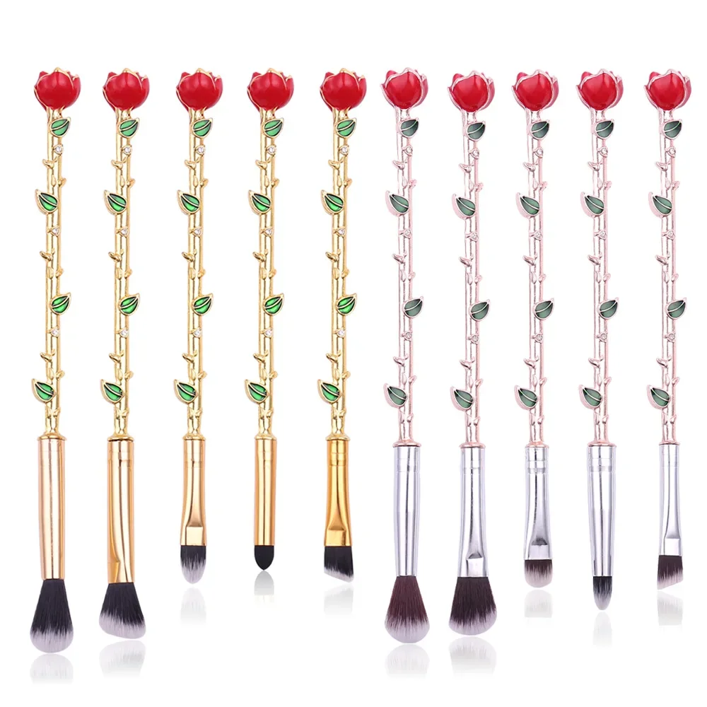 Gold Rose Makeup Cover Brush Tool Kits The Little Prince Surrounding Beautiful Women and Beasts Valentine's Day Gift