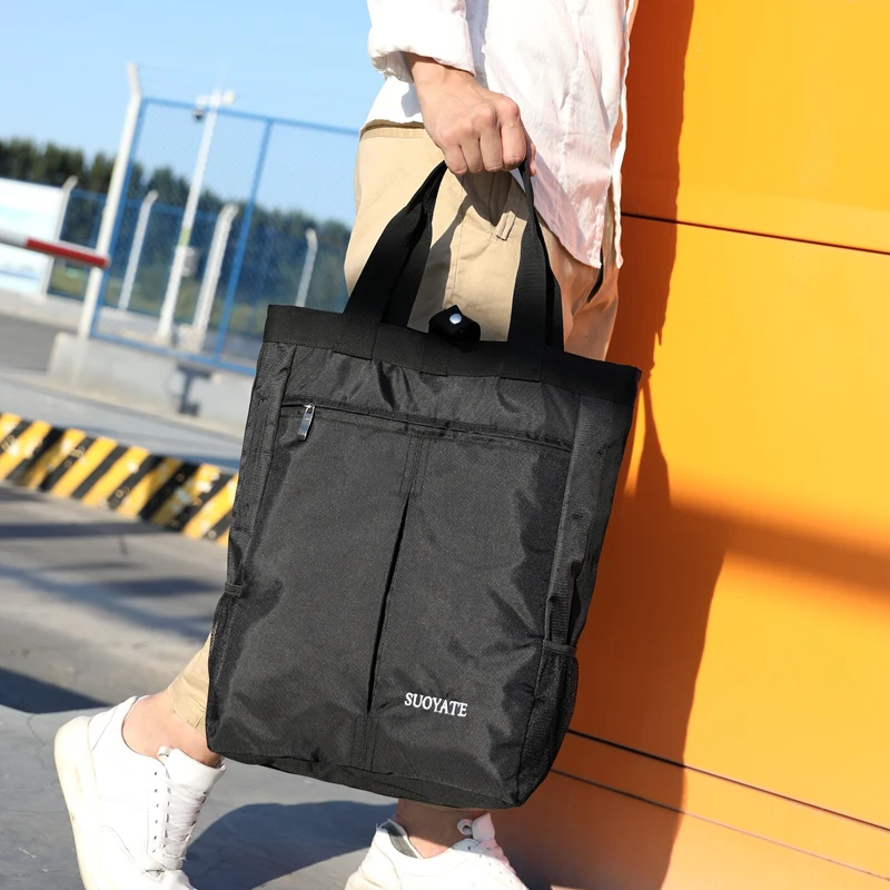 Waterproof Nylon Men's Handbag Large Capacity Lightweight Man Shoulder Bag Stylish Casual High Quality Black bolso hombre bolsas