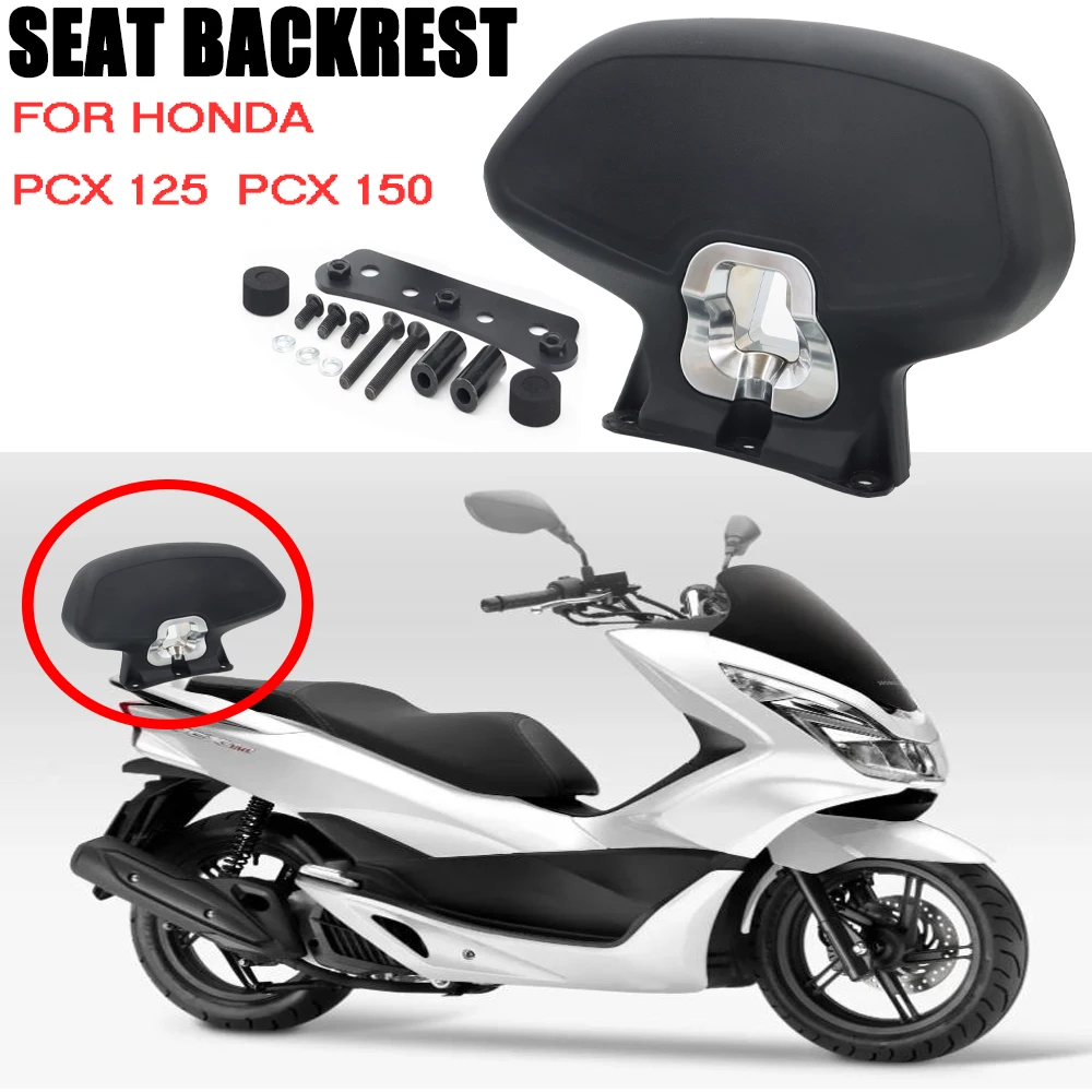 

NEW FOR HONDA PCX 125 150 Motorcycle Black Rear Passenger Seat Backrest Cushion Back Rest Pad PCX125 2014-2020 PCX150 2014-2018