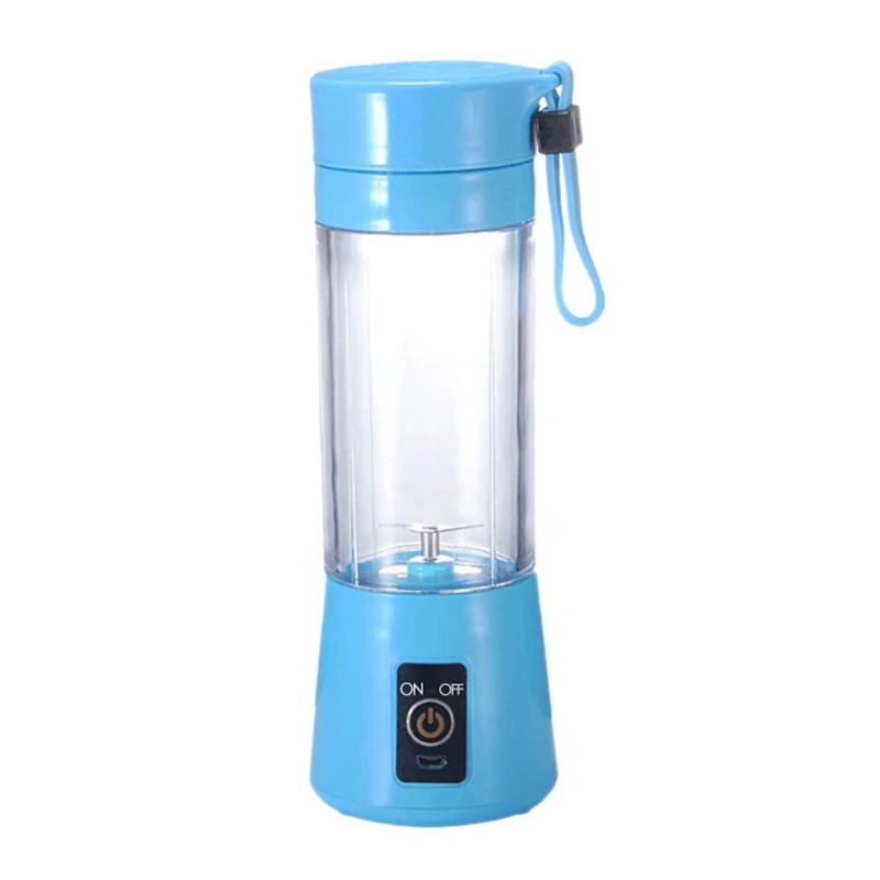 Electric Fruit Juicer Blender Portable Handheld USB Personal Milk Smoothie Maker Mixer Cup for Home Picnic Office,Blue