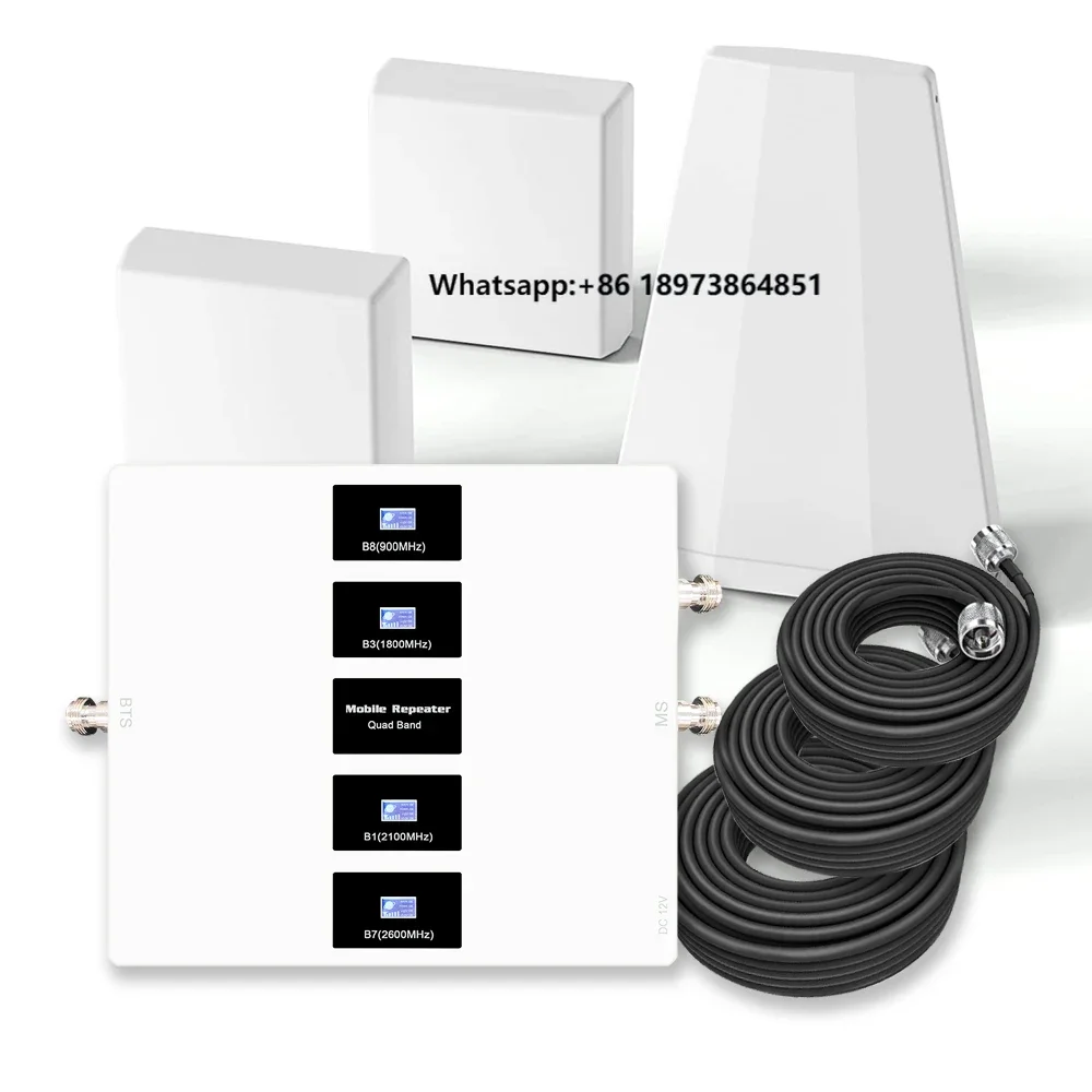 

New Cellular Mobile signal Booster Repeater 700 850 900 1800 2100 4g Quad Band Five Band Mobile Phone signal Amplifier
