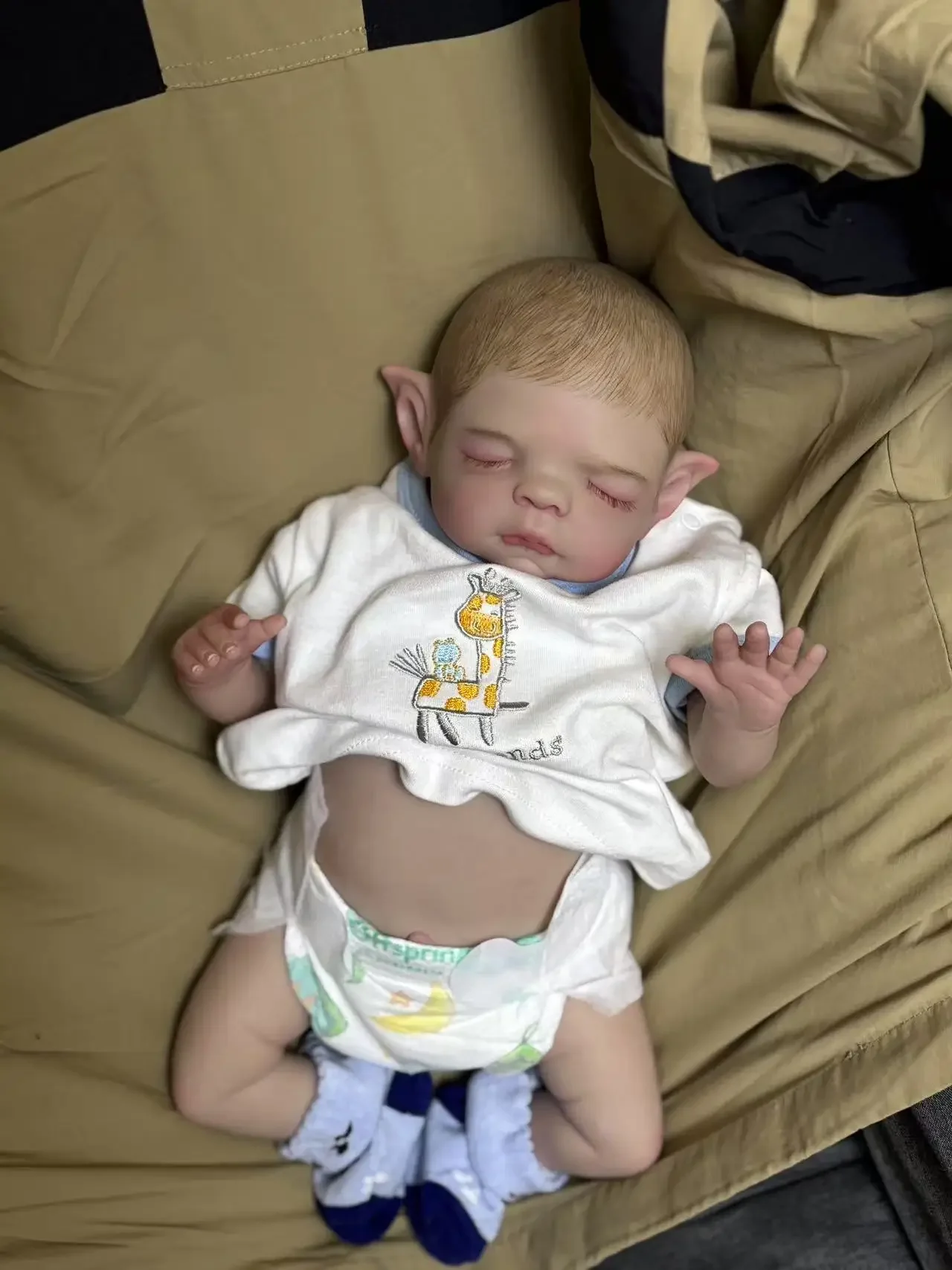 St.Store Customized Limited Supply 16inch Reborn Baby Pumpkin Pixie With Painted Hair Already Finished Doll Christmas Gift