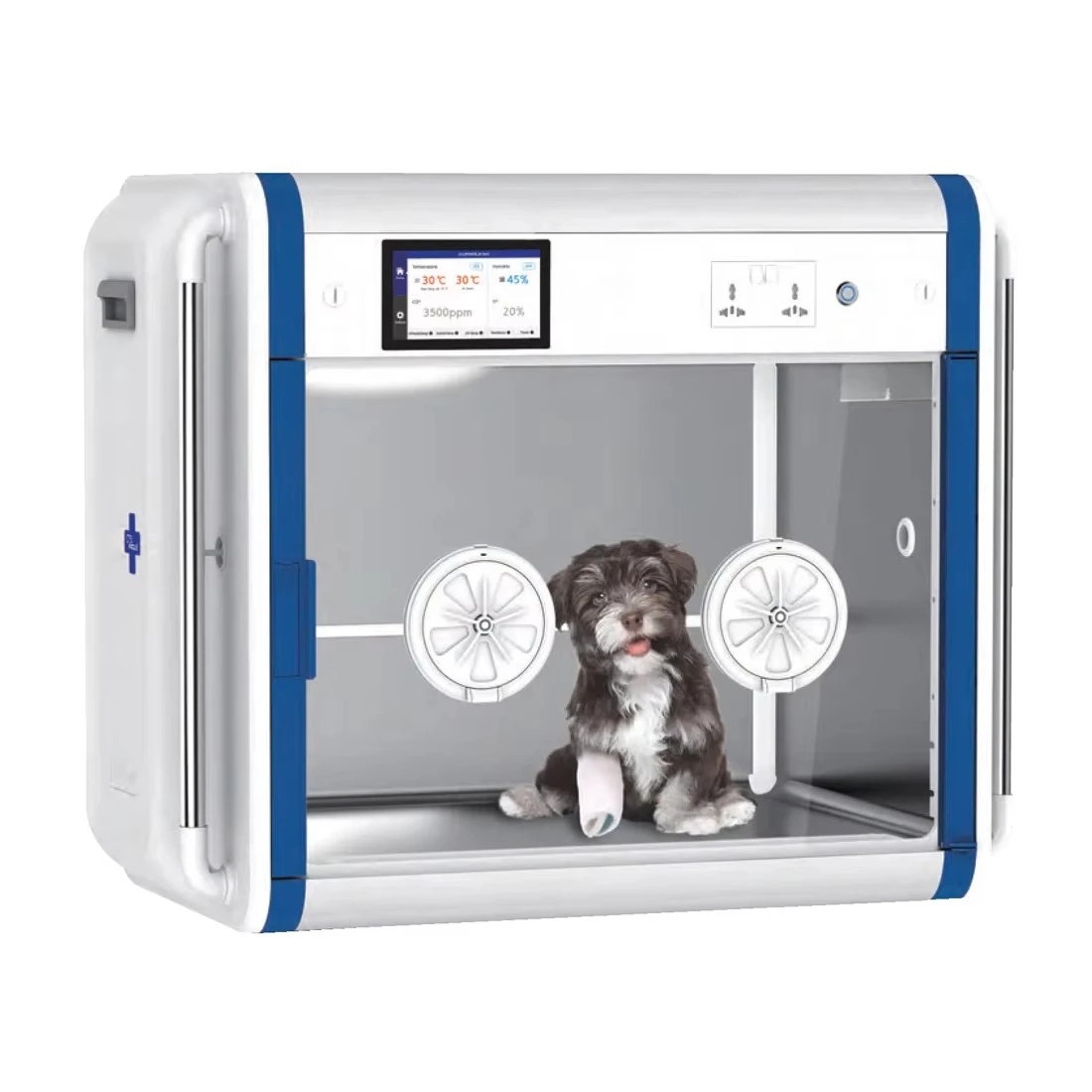 YSVET-ICU160P YSENMED Veterinary ICU cabin for dogs and cats, with UV disinfection function, steel structure, CE certification