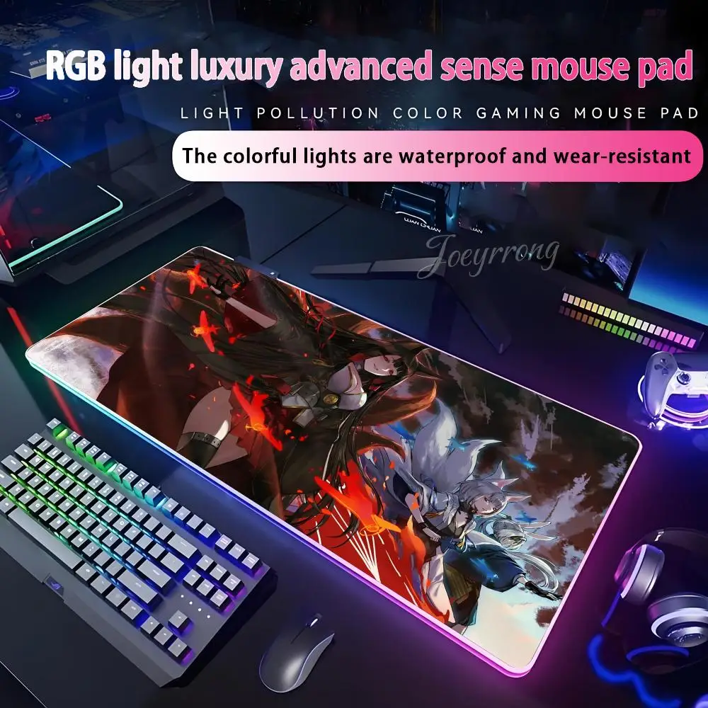 

azur lane Mouse Pad For FPS eSports RGB Extended Gaming Keyboard LED Mats Large 1000x500mm XXL Gamer