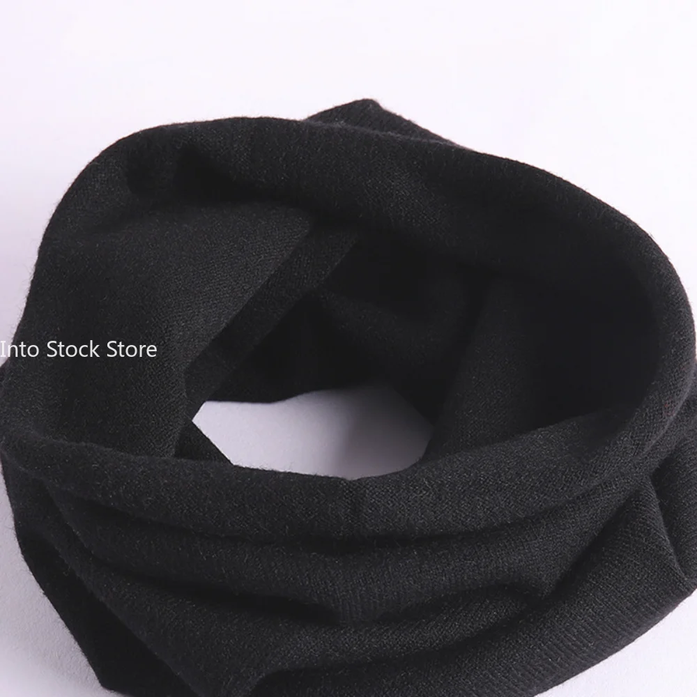 Women Tube Scarf Wool Cashmere Lightweight Neck Ring Warmer Angora Rabbit Hair Cowl Collar Loop Female Soft Knitting Accessories