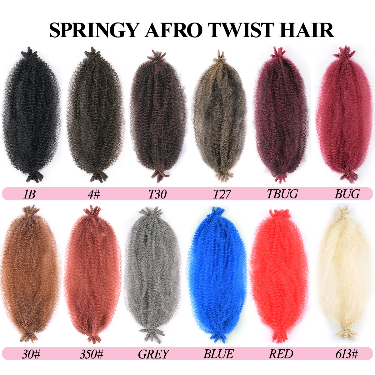 Cabelo sintético afro kinky para mulheres, cabelo marley, trança em massa, tranças de crochê, extensões de cabelo para crianças, trança ombre, 16 in, 24in