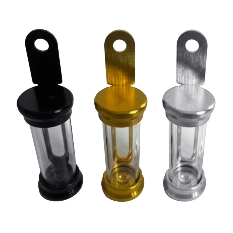 Universal Motorcycles Metal Tax Disc Tube Holder Stand Moped Scooter Transparent Cylinder Paper Placing Tube Waterproof X37F