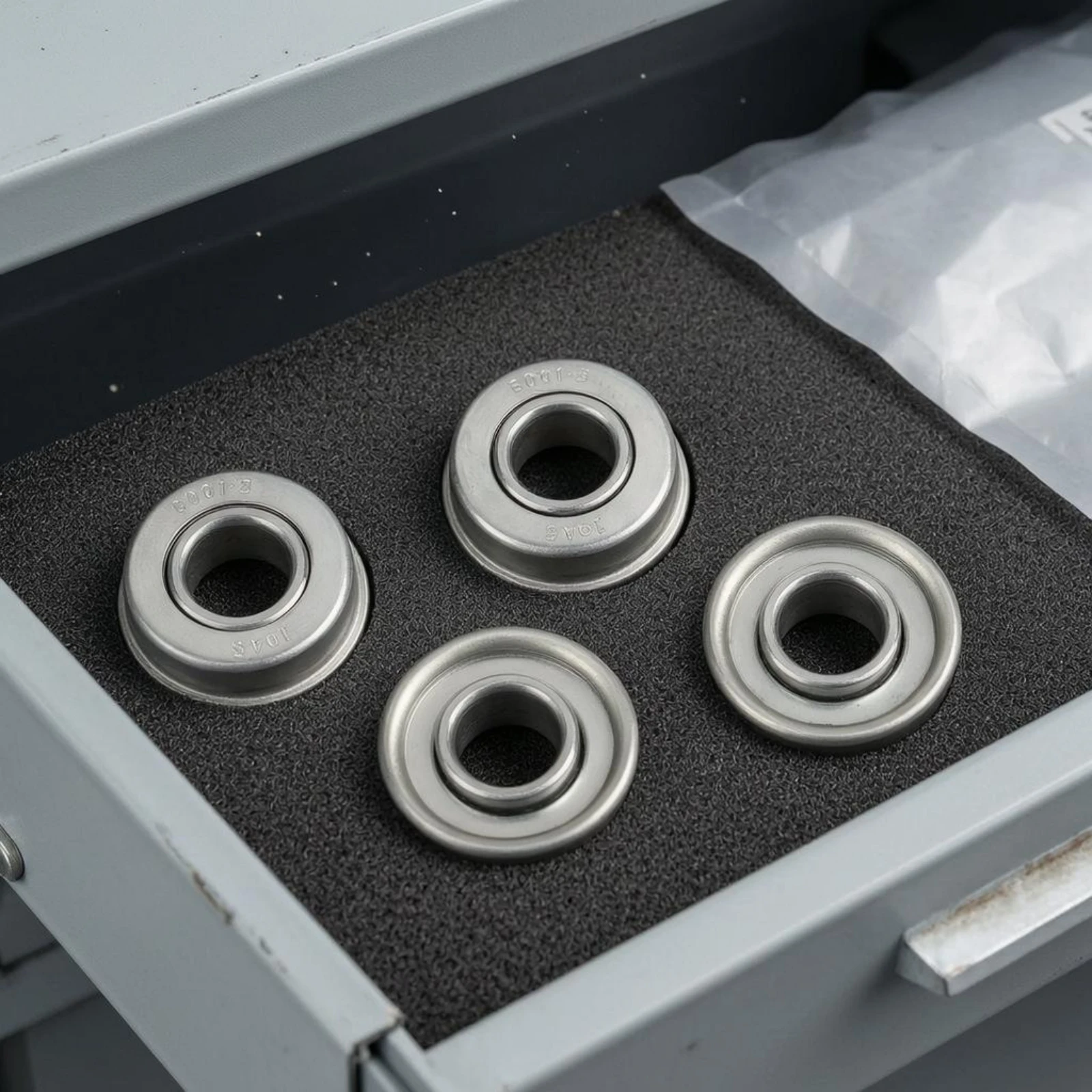 4 Pieces Mower Wheel Bearing Washer Flat Lawn Mower Wheel Bearing Round Metal Washer Polished Finish