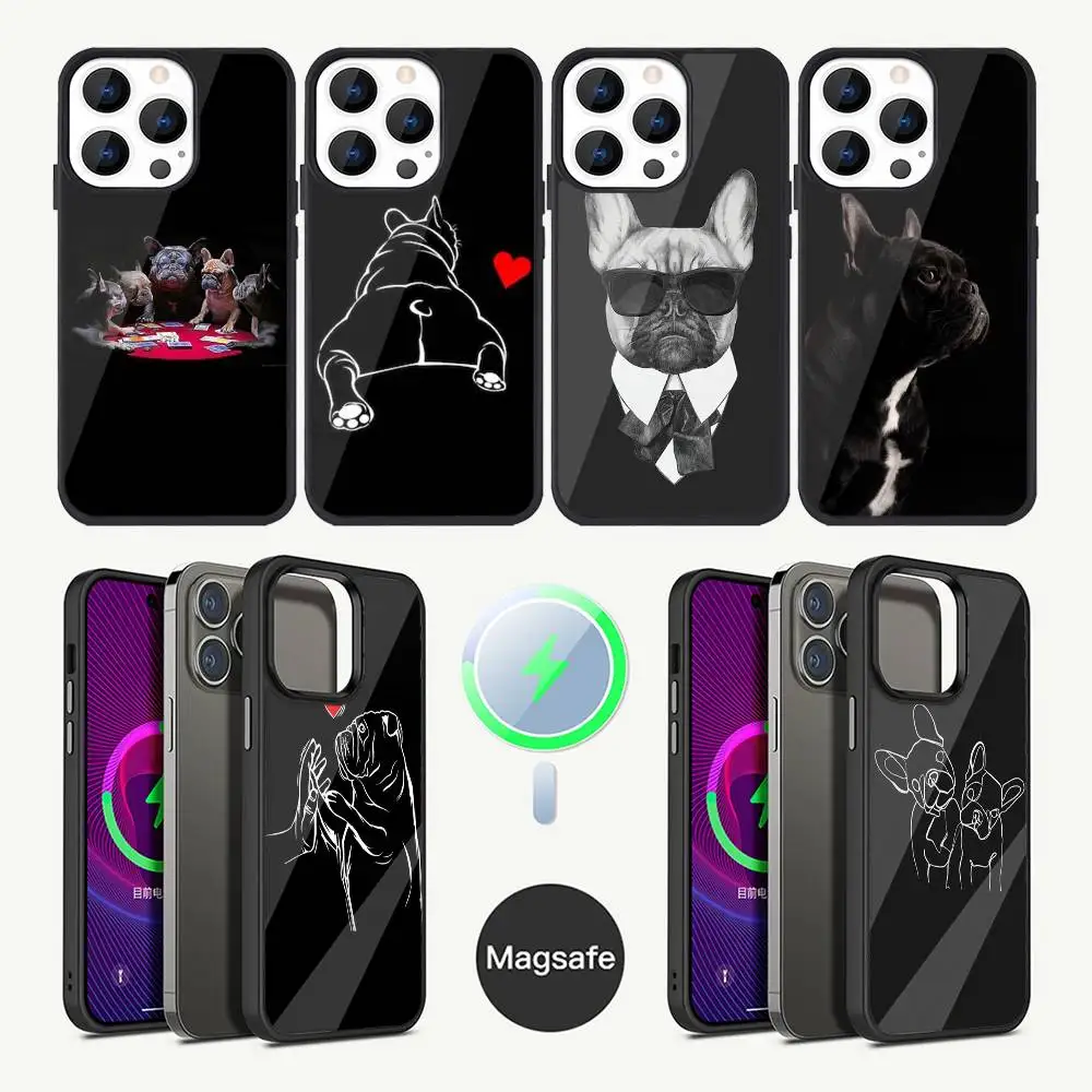 

French Bulldog Phone Case For iPhone 16,15,14,13,12,11,Plus,Pro,Max Mini Magsafe Magnetic Wireless Charging