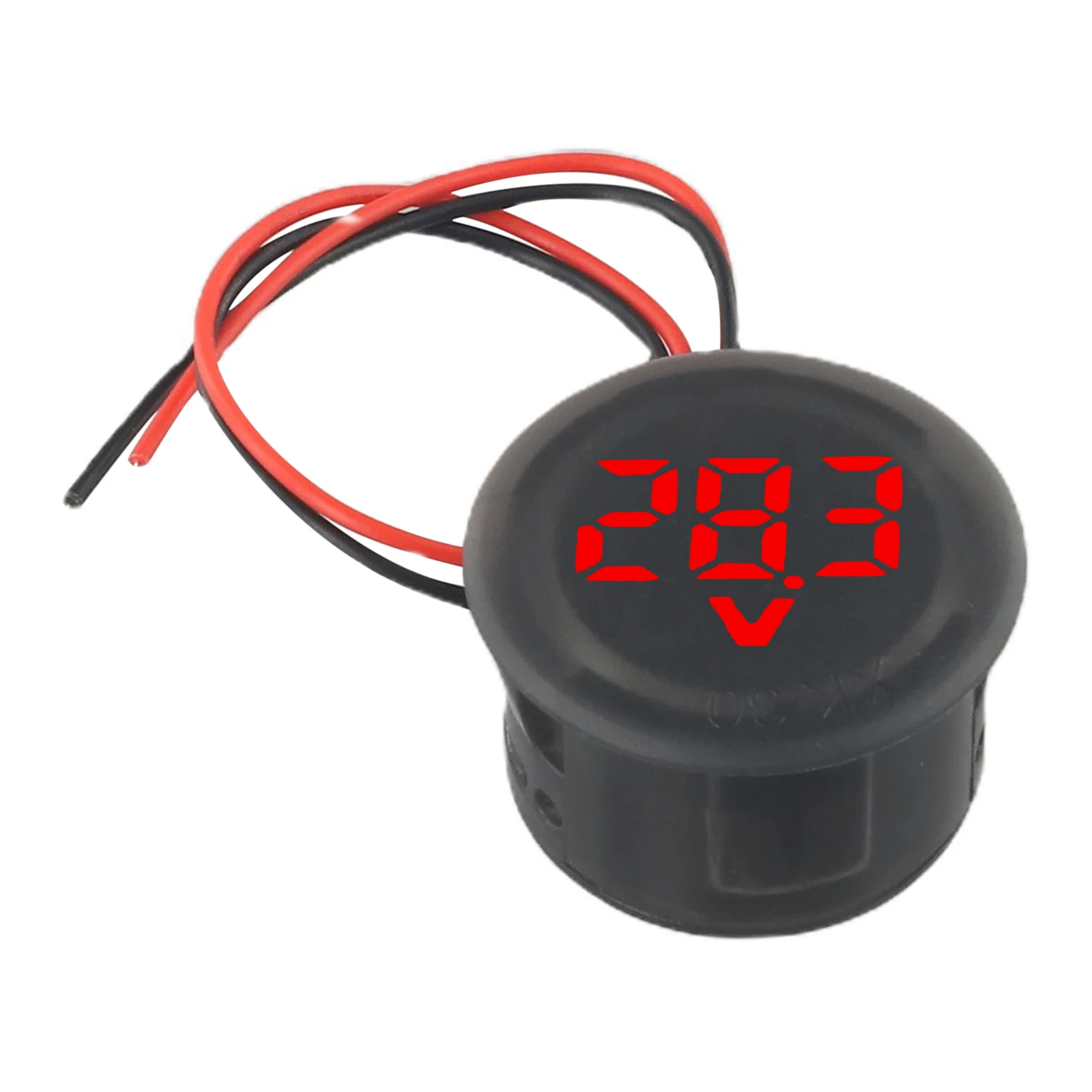 

1pcs Plastic 3-digit LED Voltmeter Diameter 30mm For DC 4-100V Small Size For Checking Voltage Analysis Instruments Accessories