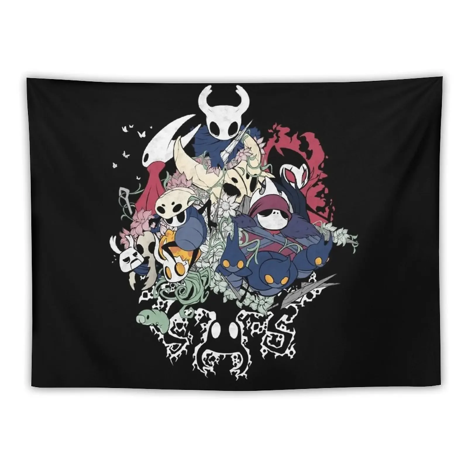 Hollow Crew shirt, hollow knight, hollow knight , gaming, team cherry, hornet, hornet Tapestry Room Aesthetic Decor Tapestry