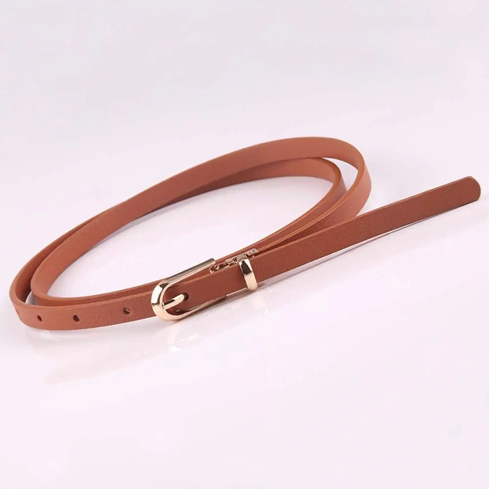 Simple Elegant Fashion Female Women Pu Leather Belt Dress Strap Thin Waistband Waist Belts