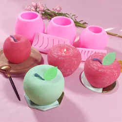 Apple Cake Mousse Candles Mold Christmas' Eve Parties Gifts Wedding Party Decoration Silicone Mould Soap Molds