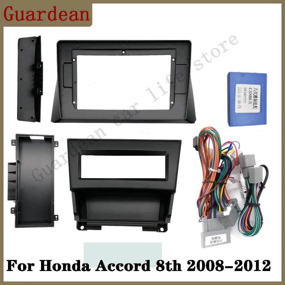 10.1 Inch Car Radio Fascia For Honda Accord 8th 2008-2013 Android GPS MP5 Player Casing Frame 2 Din Head Unit Dash Cover Panel