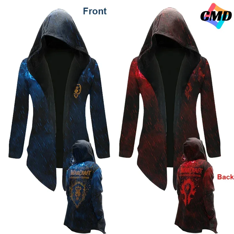 Cos 2021 World of Warcraft trench the horde cosplay costume mid-length plush fabric jacket Halloween adult game theme co